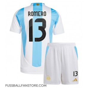 Argentinien Cristian Romero #13 Replik Heimtrikot Kinder Copa America 2024 Kurzarm (+ Kurze Hosen)